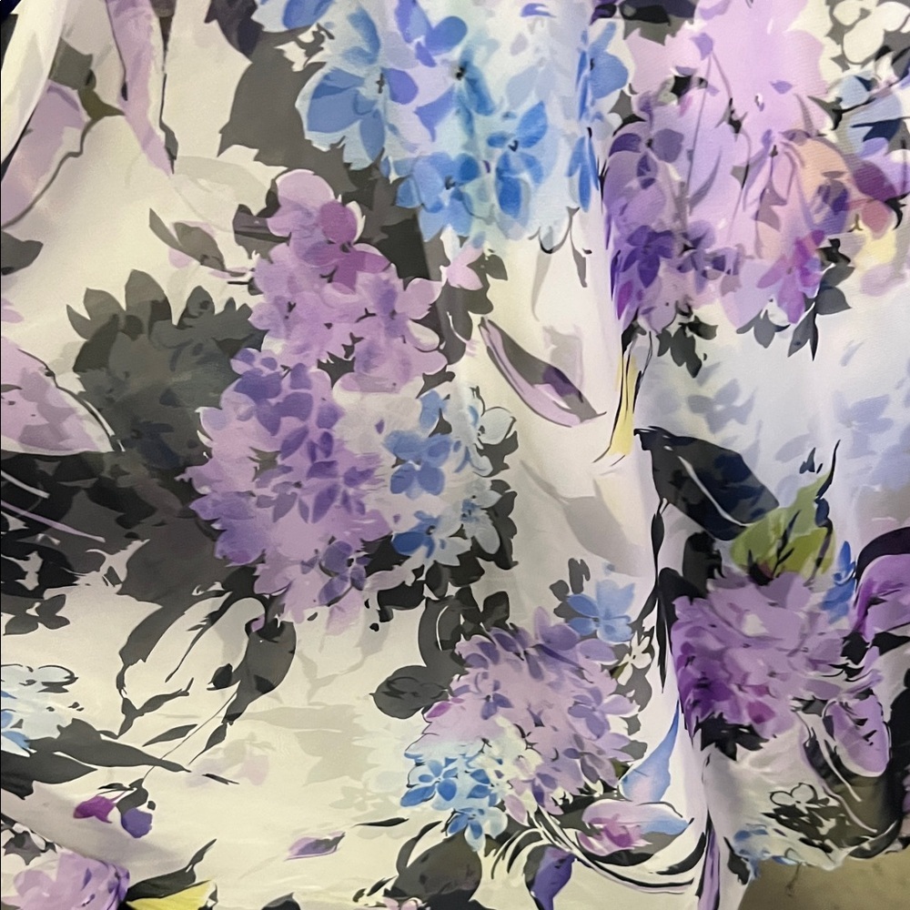 Connected Apparel Multicolor Floral Dress with Black Accent - Picture 5 of 7